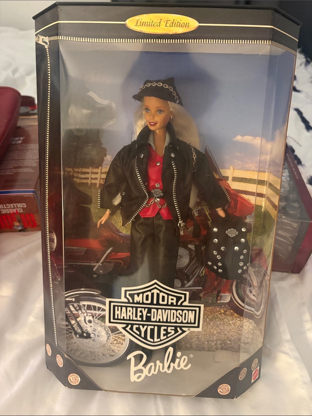 Harley-Davidson Barbie in Black Jacket with Red Top